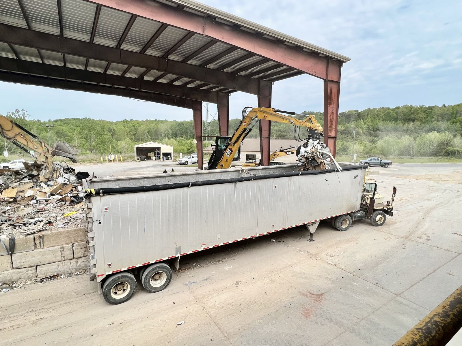 Loaded and hauled out