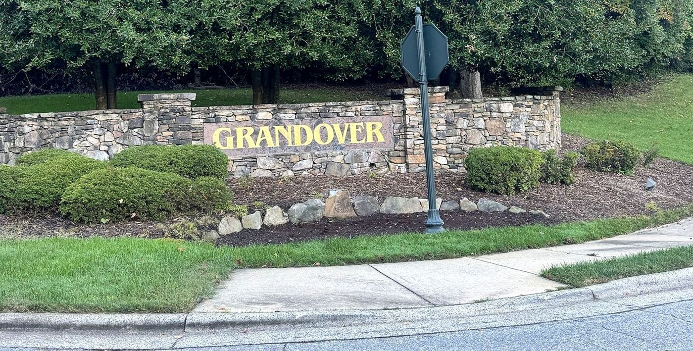 Grandover neighborhood entrance sign in Greensboro, NC, served by A-1 Service Group