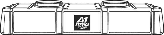 Drawing of an A-1 low-profile holding tank