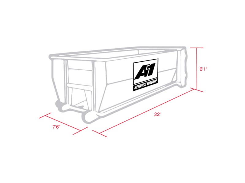 30 yard burlington roll off dumpster